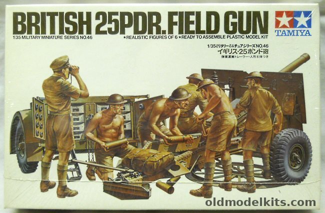 Tamiya 1/35 British 25 PDR Field Gun, MM146 plastic model kit